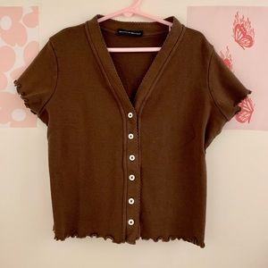 Brandy Melville Paige ruffle top